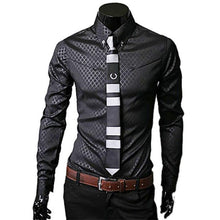 Camisa Xadrez Long Sleeve Mens Dress Shirts Plus Size 4XL Business Stylish Slim Fit Shirts Camisa Manga Longa Masculina#D729 SM6