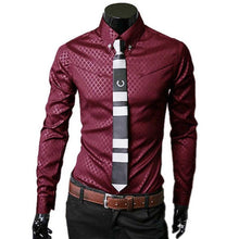 Camisa Xadrez Long Sleeve Mens Dress Shirts Plus Size 4XL Business Stylish Slim Fit Shirts Camisa Manga Longa Masculina#D729 SM6