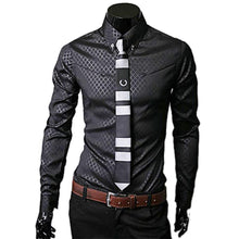 Camisa Xadrez Long Sleeve Mens Dress Shirts Plus Size 4XL Business Stylish Slim Fit Shirts Camisa Manga Longa Masculina#D729 SM6