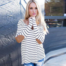 Camisas Femininas Long Sleeve Tshirt Women T Shirt Women Tops Poleras De Mujer Stripe T-shirt Blusa Lady Veste  SM6