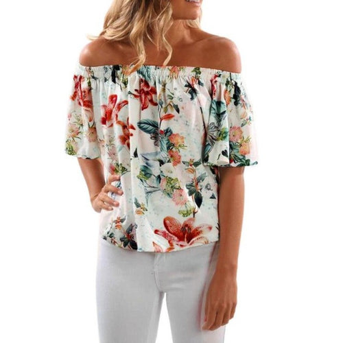 Camisetas Mujer Verano  Fashion Women Tops Tees Vintage Flower Print Cotton T-shirt Women's Short Sleeve Tshirt Female #419 SM6