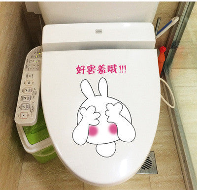 Can remove the sticker toilet closestool free stickers rabbit lovely posts SM6