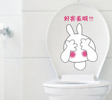 Can remove the sticker toilet closestool free stickers rabbit lovely posts SM6
