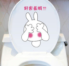 Can remove the sticker toilet closestool free stickers rabbit lovely posts SM6