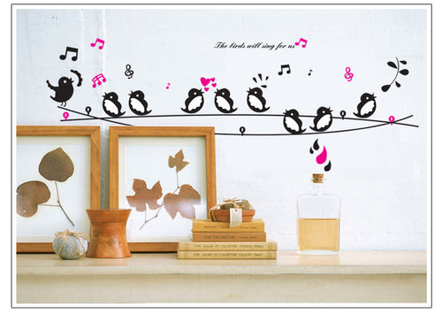 Can remove the wall sofa TV background decoration bird notes of the head of a bed wall posts SM6