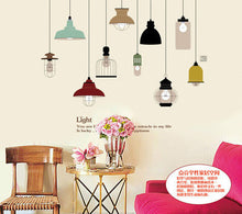 Can remove the wall stick PVC stickers creative wall can be moved European-style hand-painted droplight Setting wall stickers SM6