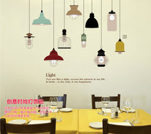 Can remove the wall stick PVC stickers creative wall can be moved European-style hand-painted droplight Setting wall stickers SM6