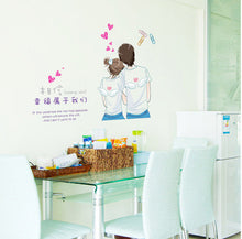 Can remove the wall stick non-mainstream young couple The door adornment to stick SM6