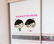 Can remove the wall stickers Cute cartoon dolls The bathroom kitchen restaurant adornment of Eva SM6