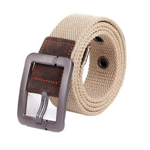 Canvas Belt Bdrif Solid Unisex Sports Knit Canvas Belts Automatic Square Buckle Waist Tactical Belt Relogio Masculino#B725 SM6
