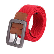Canvas Belt Bdrif Solid Unisex Sports Knit Canvas Belts Automatic Square Buckle Waist Tactical Belt Relogio Masculino#B725 SM6