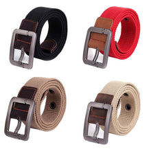 Canvas Belt Bdrif Solid Unisex Sports Knit Canvas Belts Automatic Square Buckle Waist Tactical Belt Relogio Masculino#B725 SM6
