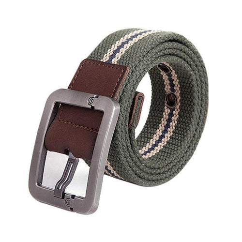 Canvas Belt Unisex Automatic Square Buckle Waist Strap Sports Knit Canvas Belts Cinturones Hombre#B725 SM6