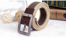 Canvas Belt Unisex Automatic Square Buckle Waist Strap Sports Knit Canvas Belts Cinturones Hombre#B725 SM6
