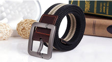 Canvas Belt Unisex Automatic Square Buckle Waist Strap Sports Knit Canvas Belts Cinturones Hombre#B725 SM6