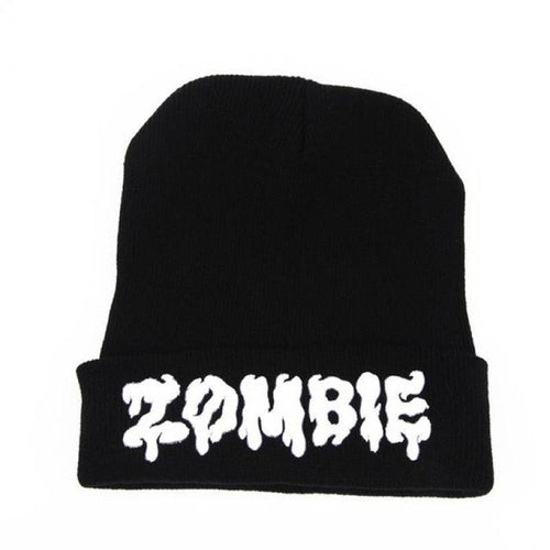 Cap Unisex Winter Black ZOMBIE CURSED UNICORN Beanie Hat And Snapback Gorros E Toucas #2458 SM6