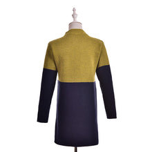 Cardigan Women Plus Size Long Patchwork Thick Wool Sweater SM6