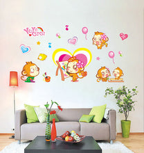 Carefree to play monkey children bedroom background environment can remove wall stickers SM6