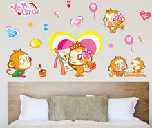 Carefree to play monkey children bedroom background environment can remove wall stickers SM6