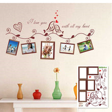 Cartoon Lover Birds Wall Sticker Decor Mural Home Decal Removable Photo Frame SM6