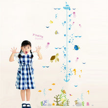 Cartoon Nemo Underwater Fish Turtle Bubble Height Wall Stickers For Kids Rooms Height Measure Chart Wall Decals Room Decor Gift SM6