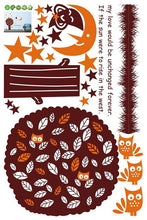 Cartoon Night Tree Owls Child Removable Mural Wall Sticker Decal SM6