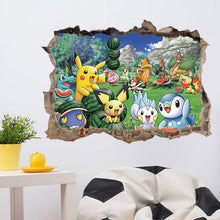 Cartoon Pikachu Pokemon Go Wall Stickers For Kids Rooms Wall Decals Poster Room Decoration Poster Nursery Kids Room Decals SM6