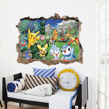 Cartoon Pikachu Pokemon Go Wall Stickers For Kids Rooms Wall Decals Poster Room Decoration Poster Nursery Kids Room Decals SM6