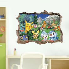 Cartoon Pikachu Pokemon Go Wall Stickers For Kids Rooms Wall Decals Poster Room Decoration Poster Nursery Kids Room Decals SM6