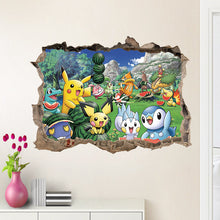 Cartoon Pikachu Pokemon Go Wall Stickers For Kids Rooms Wall Decals Poster Room Decoration Poster Nursery Kids Room Decals SM6