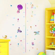 Cartoon Ponies Height Measure Chart Wall Stickers For Kids Rooms My Little Pony Wall Decal movie wall art animal decals SM6