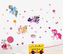Cartoon Ponies Height Measure Chart Wall Stickers For Kids Rooms My Little Pony Wall Decal movie wall art animal decals SM6