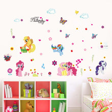 Cartoon Ponies Height Measure Chart Wall Stickers For Kids Rooms My Little Pony Wall Decal movie wall art animal decals SM6