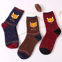 Cartoon Socks Kawaii Fox Women Socks Warm Winter Socks Printed Animals Casual Socks Meias Feminina Inverno#A11 SM6