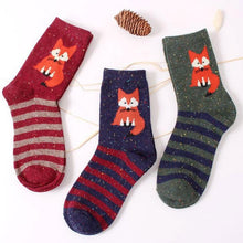Cartoon Socks Kawaii Fox Women Socks Warm Winter Socks Printed Animals Casual Socks Meias Feminina Inverno#A11 SM6