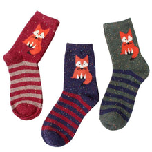 Cartoon Socks Kawaii Fox Women Socks Warm Winter Socks Printed Animals Casual Socks Meias Feminina Inverno#A11 SM6