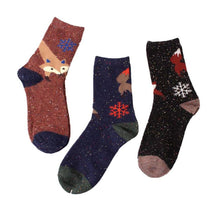 Cartoon Socks Kawaii Fox Women Socks Warm Winter Socks Printed Animals Casual Socks Meias Feminina Inverno#A11 SM6