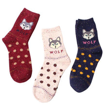 Cartoon Socks Kawaii Fox Women Socks Warm Winter Socks Printed Animals Casual Socks Meias Feminina Inverno#A11 SM6