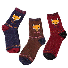 Cartoon Socks Kawaii Fox Women Socks Warm Winter Socks Printed Animals Casual Socks Meias Feminina Inverno#A11 SM6
