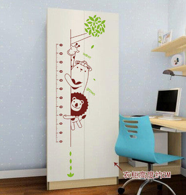 Cartoon animal height of children room decorate PVC movable wall household adornment wall stickers SM6
