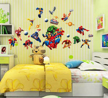 Cartoon characters background of children bedroom adornment wall stickers Three generations of PVC quality wall stickers SM6