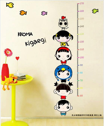 Cartoon children height of children room household adornment wall stickers on the wall SM6