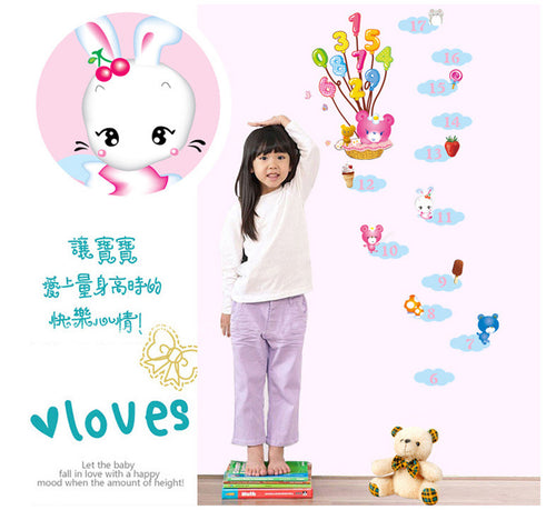 Cartoon cute teddy bear and balloons children room of household adornment wall stickers on the wall SM6
