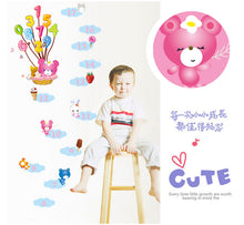 Cartoon cute teddy bear and balloons children room of household adornment wall stickers on the wall SM6