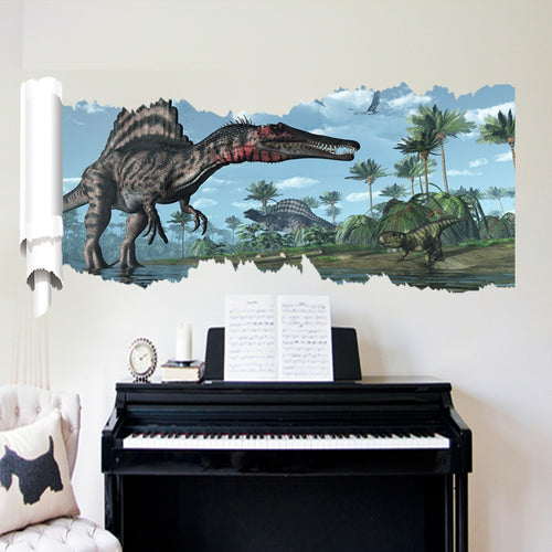 Cartoon dinosaur individuality creative household adornment wall stickers on the wall SM6