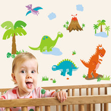 Cartoon dinosaur up on the wall of children room decorate household adornment wall stickers SM6