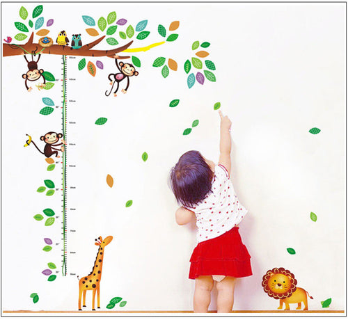 Cartoon household wall height mobile household wall stickers in the wall to stick on the wall the monkey giraffe SM6