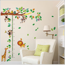 Cartoon household wall height mobile household wall stickers in the wall to stick on the wall the monkey giraffe SM6