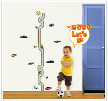Cartoon race track Height Measure wall stickers for kids room Kids Growth Chart Wall Decals home decor Poster Mural SM6
