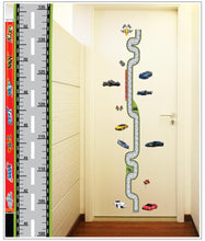 Cartoon race track Height Measure wall stickers for kids room Kids Growth Chart Wall Decals home decor Poster Mural SM6